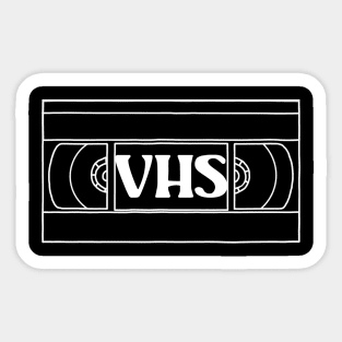 VHS Basic Retro Illustration VCR Home Video Cassette Tape 80's 90's Nostalgia Sticker